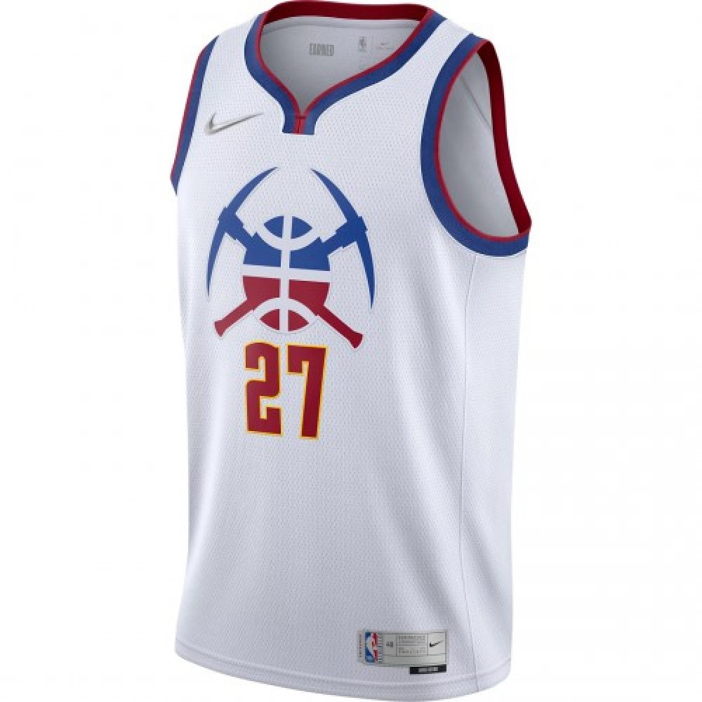 Men's Denver Nuggets Jamal Murray #27 White 2020/21 Swingman Player Jersey – Earned Edition-Pro Kit Vault | Brand New 26/27 Sports Jerseys